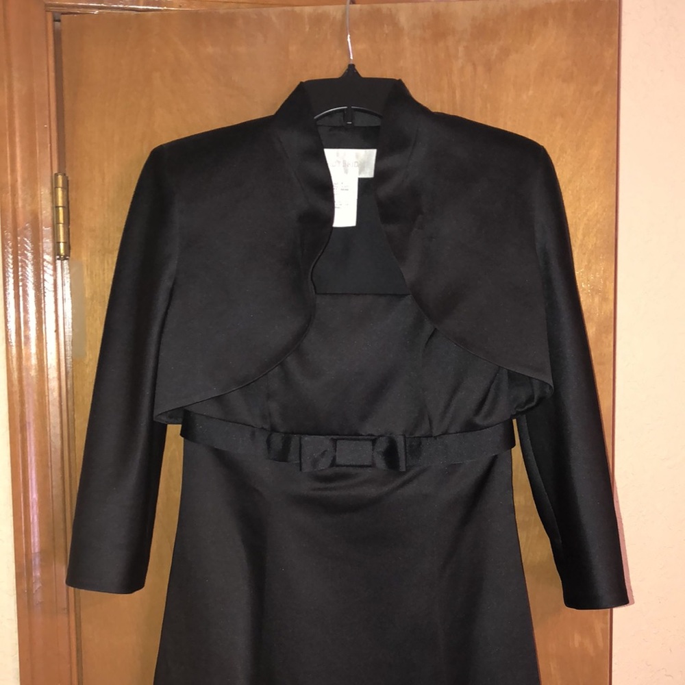 David’s Bridal Bridesmaid Black Dress and Jacket - Picture 8 of 11